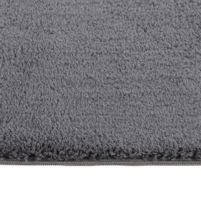 vidaXL Washable Rug Soft Shaggy Anthracite 63"x90.6" Anti Slip