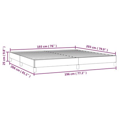 vidaXL Bed Frame Light Gray 76"x79.9" King Velvet