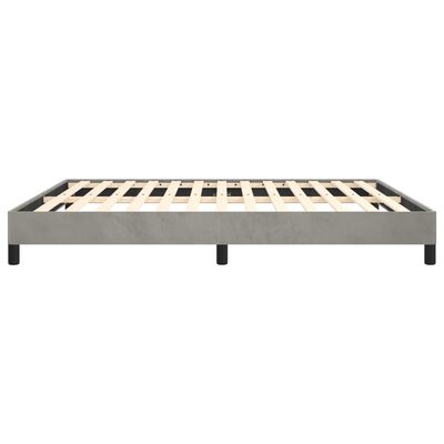 vidaXL Bed Frame Light Gray 72"x83.9" California King Velvet