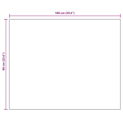 vidaXL Frameless Mirror 39.4"x23.6" Glass