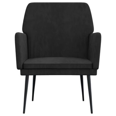 vidaXL Armchair Black 24.4"x31.1"x31.1" Velvet