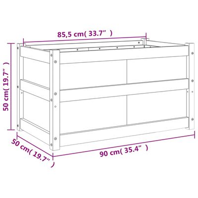 vidaXL Garden Planters 2 pcs Impregnated Wood Pine