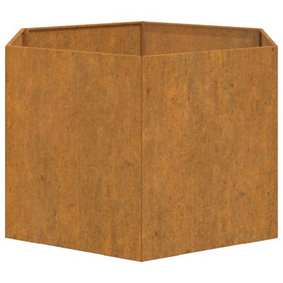 vidaXL Planter Rusty 23.6"x23.6"x17.7" Corten Steel