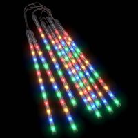 vidaXL Meteor Lights 8 pcs 1 ft Colorful 192 LEDs Indoor Outdoor