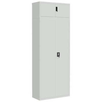 vidaXL File Cabinet Light Gray 35.4"x15.7"x94.5" Steel