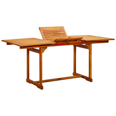 vidaXL Garden Dining Table (47.2"-66.9")x31.5"x29.5" Solid Acacia Wood