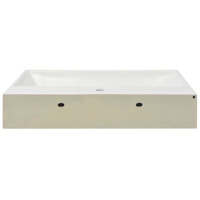 vidaXL Basin with Faucet Hole Ceramic White 30"x16.7"x5.7"