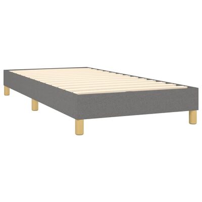 vidaXL Bed Frame Dark Gray 39.4"x74.8" Twin Fabric