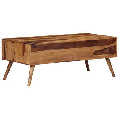 vidaXL Coffee Table 39.4"x19.7"x15.4" Solid Wood