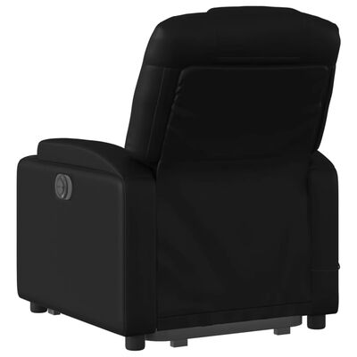 vidaXL Electric Stand up Massage Recliner Chair Black Faux Leather