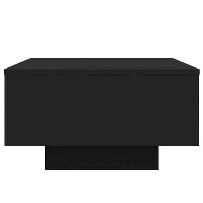 vidaXL Coffee Table Black 21.7"x21.7"x12.2" Engineered Wood