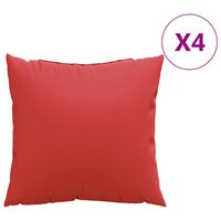 vidaXL Throw Pillows 4 pcs Red 23.6"x23.6" Fabric