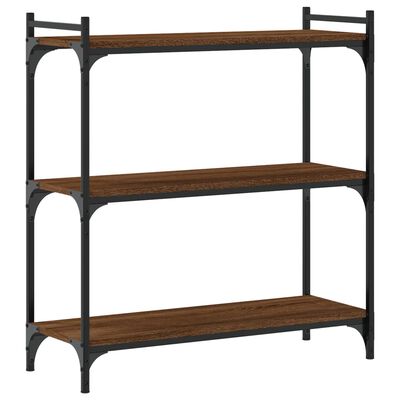 vidaXL Bookcase 3-Tier Brown Oak 31.5"x11.8"x33.9" Engineered Wood
