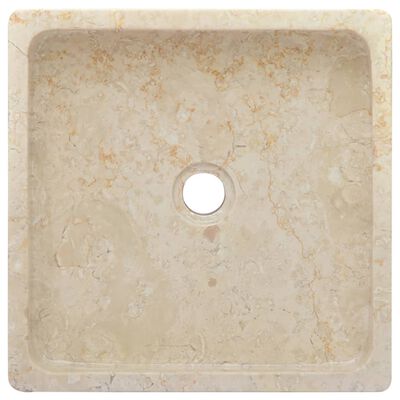 vidaXL Sink Cream 15.7"x15.7"x3.9" Marble