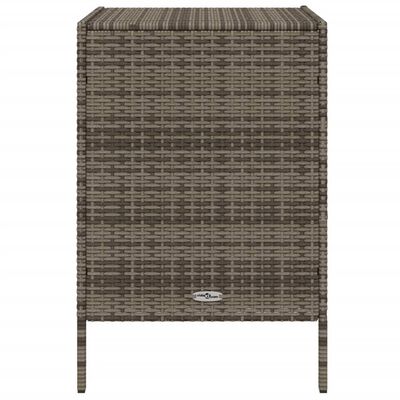 vidaXL Patio Storage Cabinet Gray 21.7"x23.2"x31.5" Poly Rattan