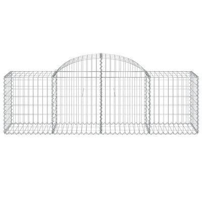 vidaXL Arched Gabion Baskets 5 pcs 78.7"x19.7"x23.6"/31.5" Galvanized Iron