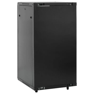 vidaXL 22U Network Cabinet 19" IP20 Black 23.6"x23.6"x47.2"