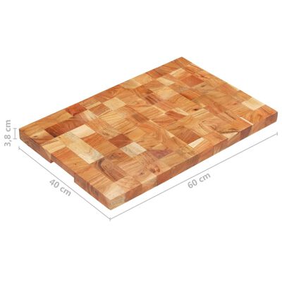 vidaXL Chopping Board 23.6"x15.7"x1.5" Solid Wood Acacia