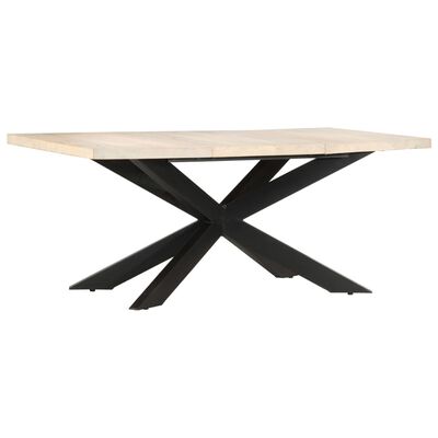 vidaXL Dining Table 70.9"x35.4"x29.9" Solid Bleached Mango Wood