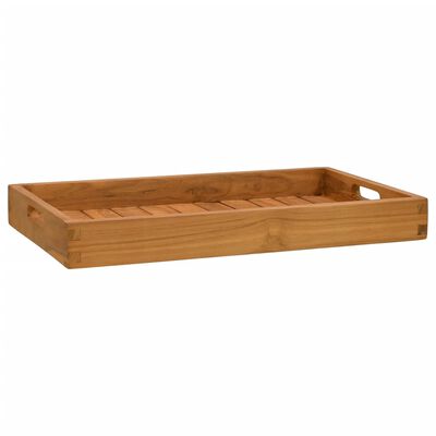 vidaXL Serving Tray 23.6"x13.8" Solid Wood Teak