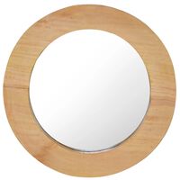 vidaXL Wall Mirror 15.7" Teak Round