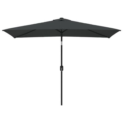 vidaXL Outdoor Parasol with Metal Pole 118.1"x78.7" Anthracite