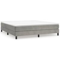 vidaXL Bed Frame Light Gray 72"x83.9" California King Velvet