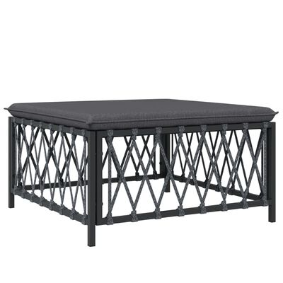 vidaXL 8 Piece Patio Lounge Set with Cushions Anthracite Steel