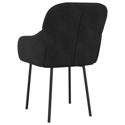 vidaXL Dining Chairs 2 pcs Black Velvet