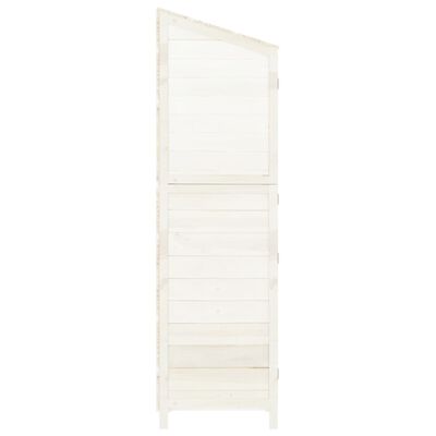 vidaXL Garden Shed White 40.2"x20.5"x68.7" Solid Wood Fir