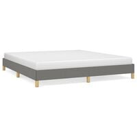 vidaXL Bed Frame Dark Gray 72"x83.9" California King Fabric