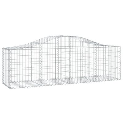 vidaXL Arched Gabion Baskets 14 pcs 78.7"x19.7"x23.6"/31.5" Galvanized Iron