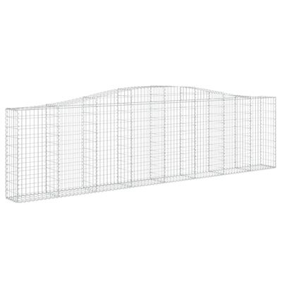 vidaXL Arched Gabion Basket 157.5"x11.8"x39.4"/47.2" Galvanized Iron