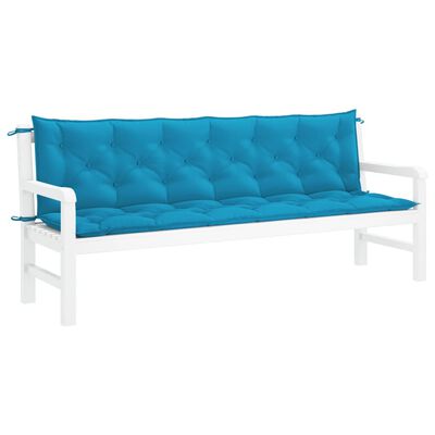 vidaXL Garden Bench Cushion Light Blue 78.7"x(19.7"+19.7")x2.8" Oxford Fabric