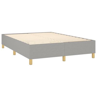 vidaXL Bed Frame Light Gray 53.9"x74.8" Full Fabric