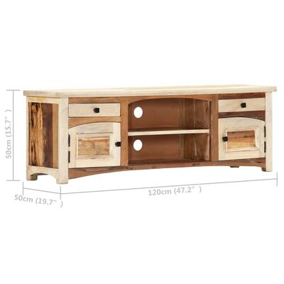 vidaXL TV Stand 47.2"x11.8"x15.7" Solid Wood Reclaimed