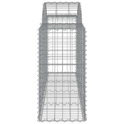 vidaXL Arched Gabion Baskets 2 pcs 78.7"x19.7"x31.5"/39.4" Galvanized Iron