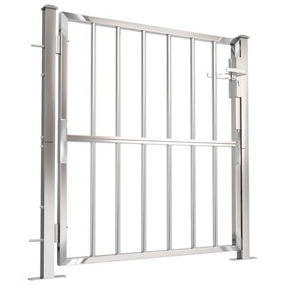 vidaXL Garden Gate 39.4"x39.4" Stainless Steel