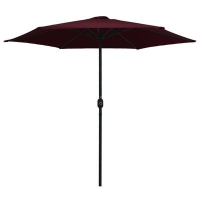 vidaXL Garden Parasol with Aluminum Pole 106.3"x96.9" Bordeaux Red