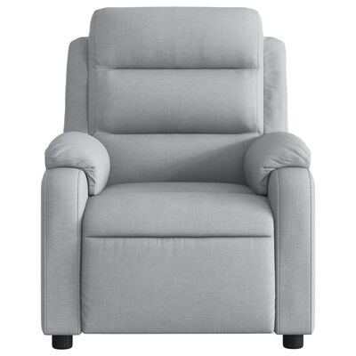 vidaXL Massage Recliner Chair Light Gray Fabric