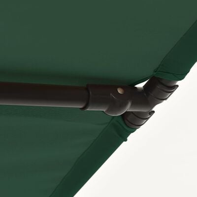 vidaXL Garden Parasol with Aluminum Pole 6.6'x4.9' Green