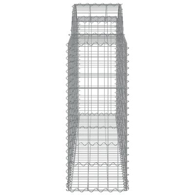 vidaXL Arched Gabion Baskets 15 pcs 78.7"x19.7"x39.4"/47.2" Galvanized Iron