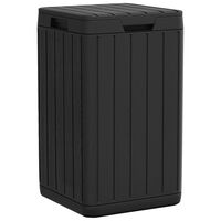 vidaXL Outdoor Garbage Bin Anthracite 15"x15"x25.6" PP