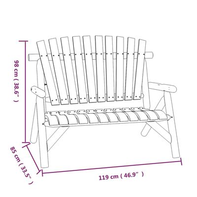 vidaXL 5 Piece Patio Lounge Set Solid Wood Spruce