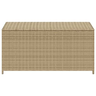 vidaXL Garden Storage Box Mix Beige 50.2 Gal Poly Rattan