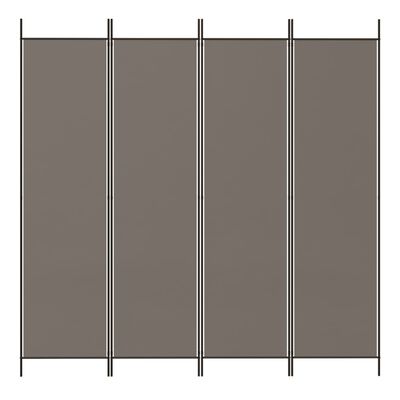 vidaXL 4-Panel Room Divider Anthracite 274.8"x70.9" Fabric