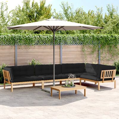 vidaXL 5 Piece Patio Pallet Sofa Set with Cushions Solid Wood Acacia