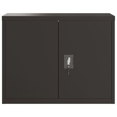 vidaXL File Cabinet Black 35.4"x15.7"x27.6" Steel