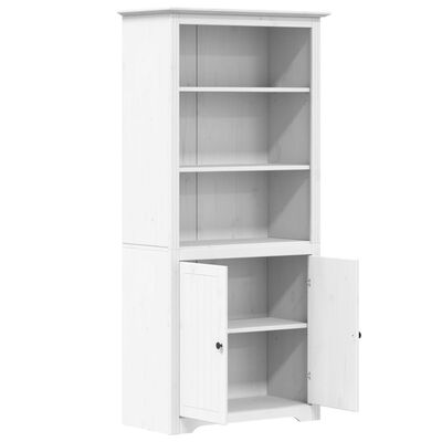 vidaXL Bookcase BODO White 32.3"x15.7"x68.1" Solid Wood Pine