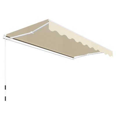 vidaXL Folding Awning Manual Operated 118.1" Cream